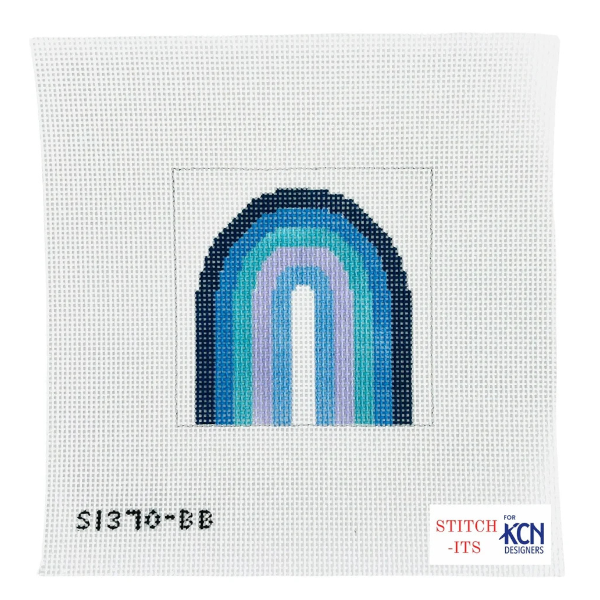Blue Rainbow Square-The Fancy Stitch