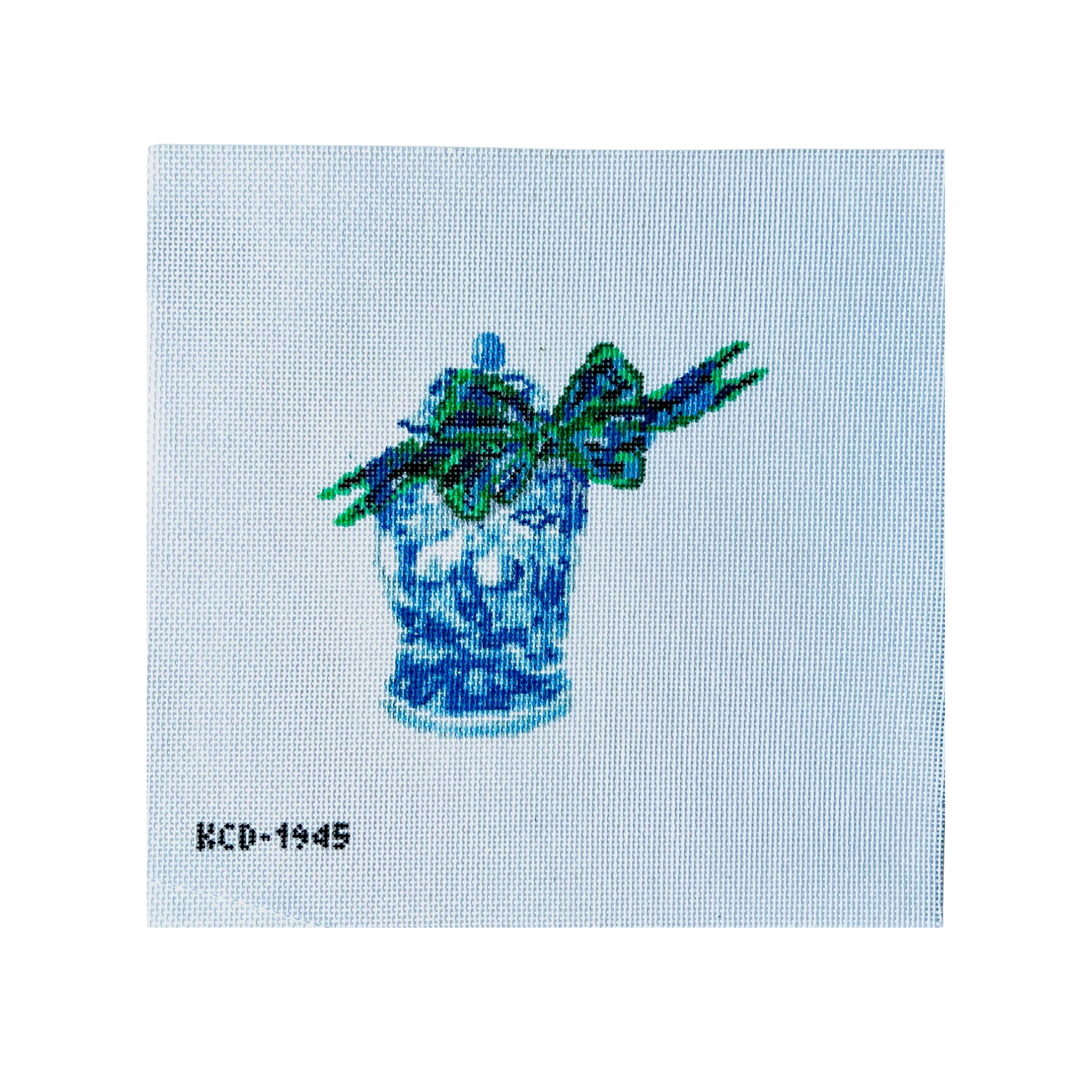 Chinoiserie with Black Watch Bow-The Fancy Stitch