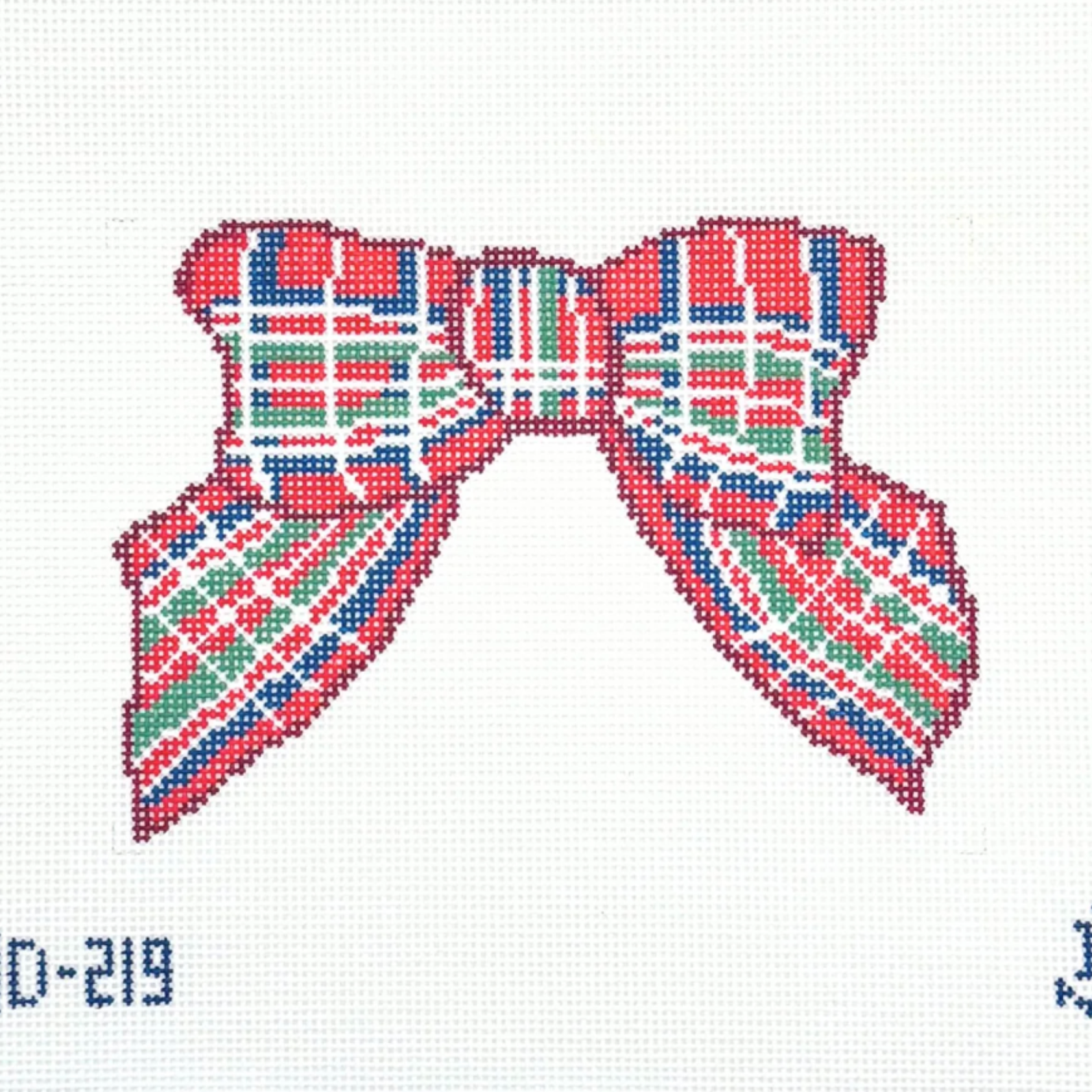 Plaid Bow- Fancy Stitch