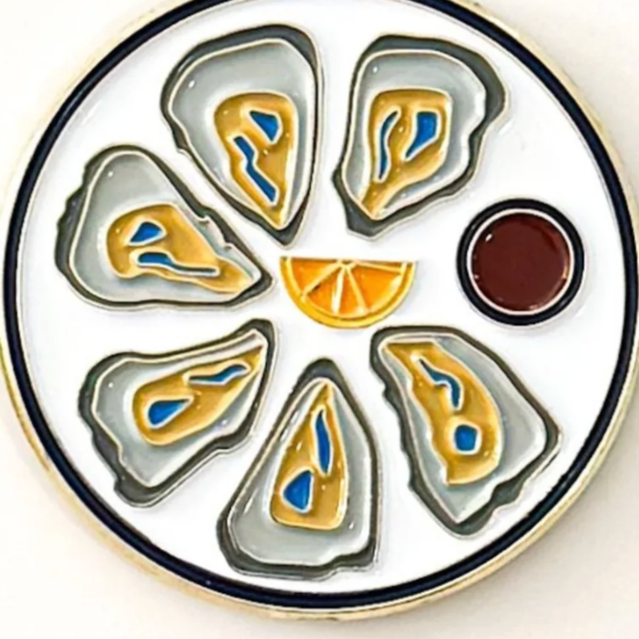 Oysters on the Half Shell Needle Minder-Fancy Stitch