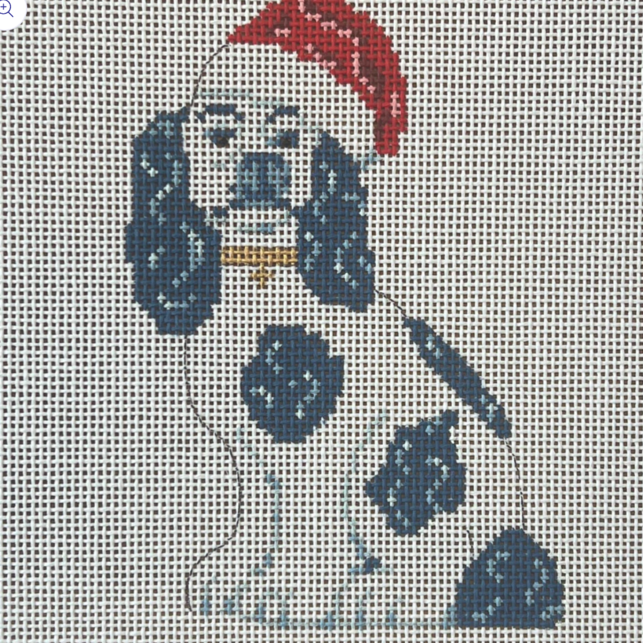 Staffy with Santa Hat