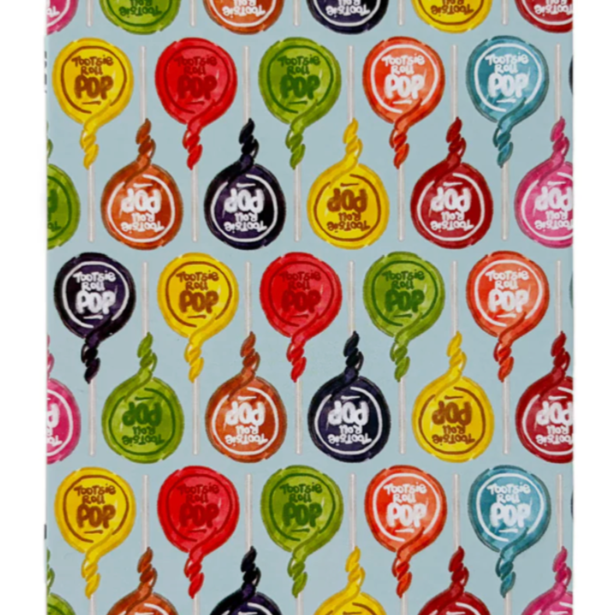 Blue Tootsie Pop Pattern Magnet Tin-The Fancy Stitch