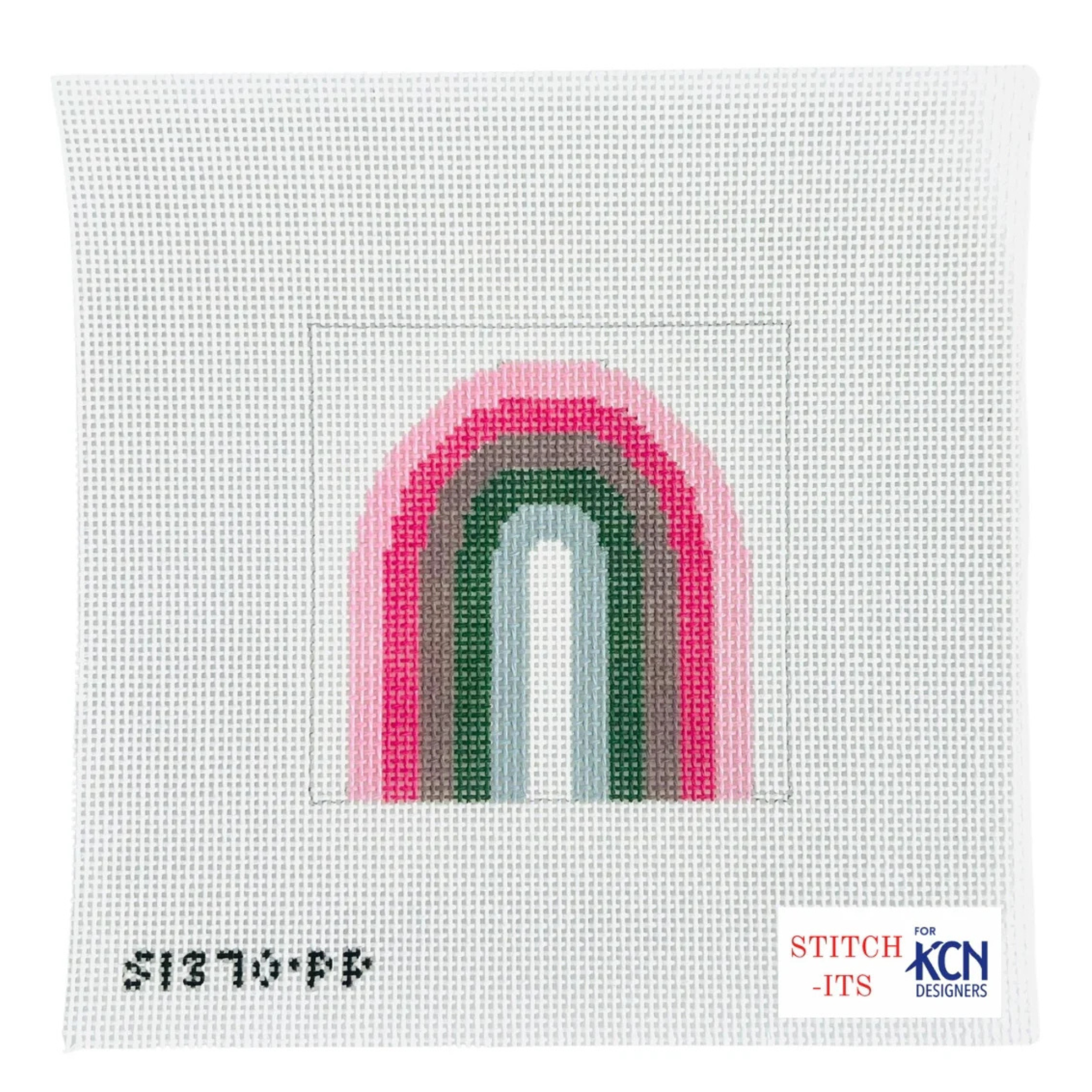 Pink Rainbow Square-The Fancy Stithc