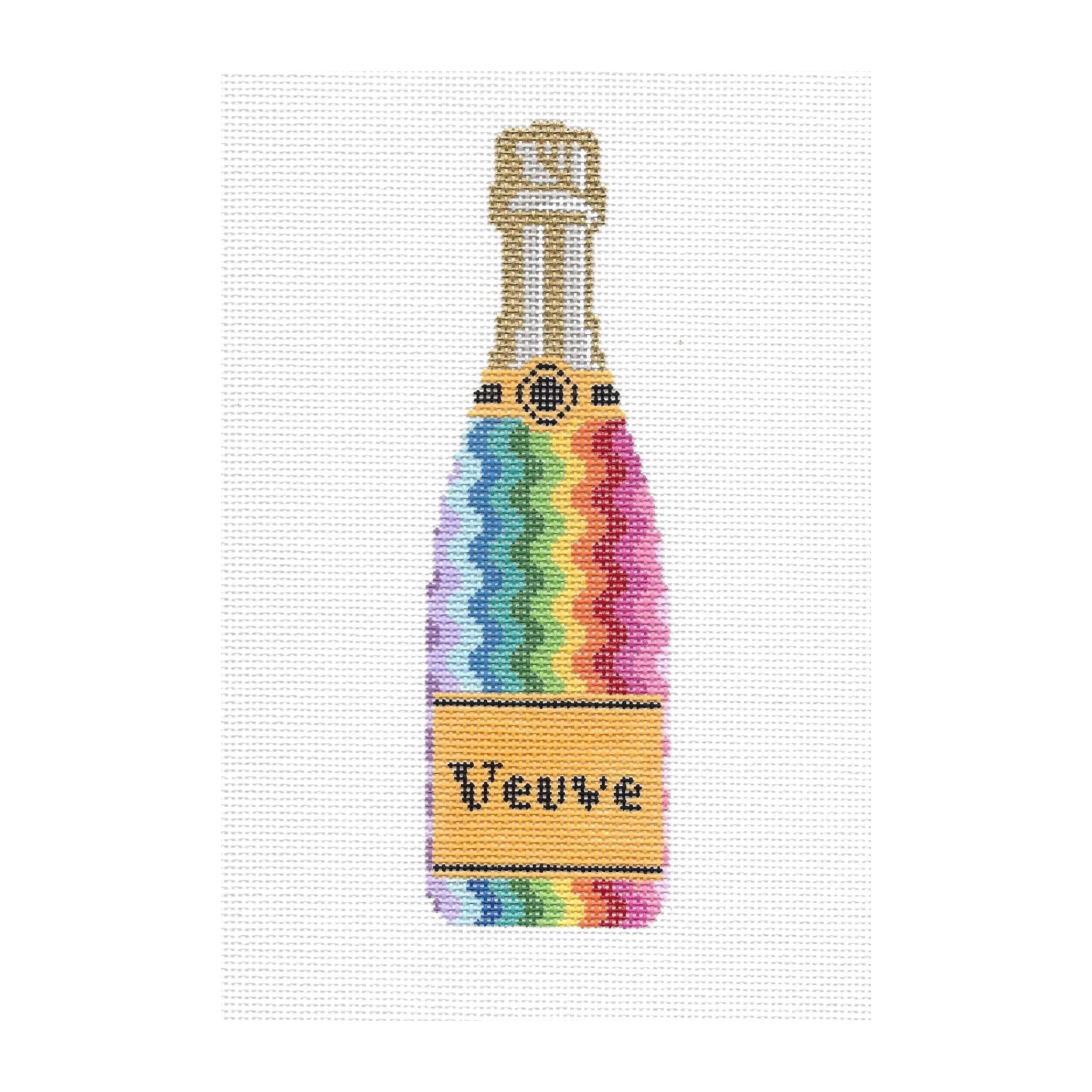 Rainbow Veuve Champagne-The Fancy Stitch