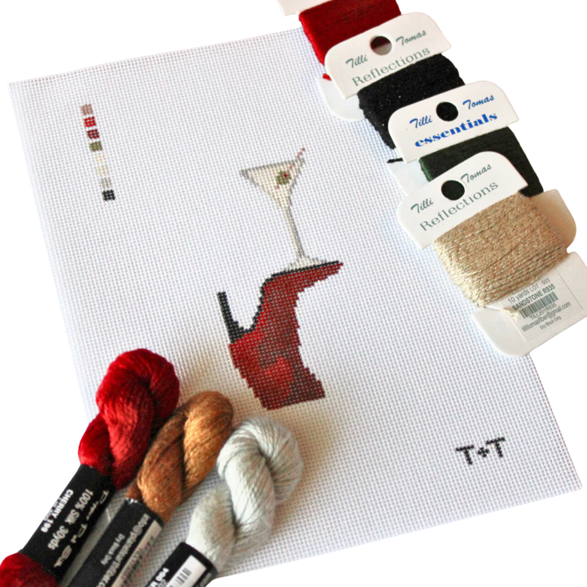 Red Boot & Martini-The Fancy Stitch