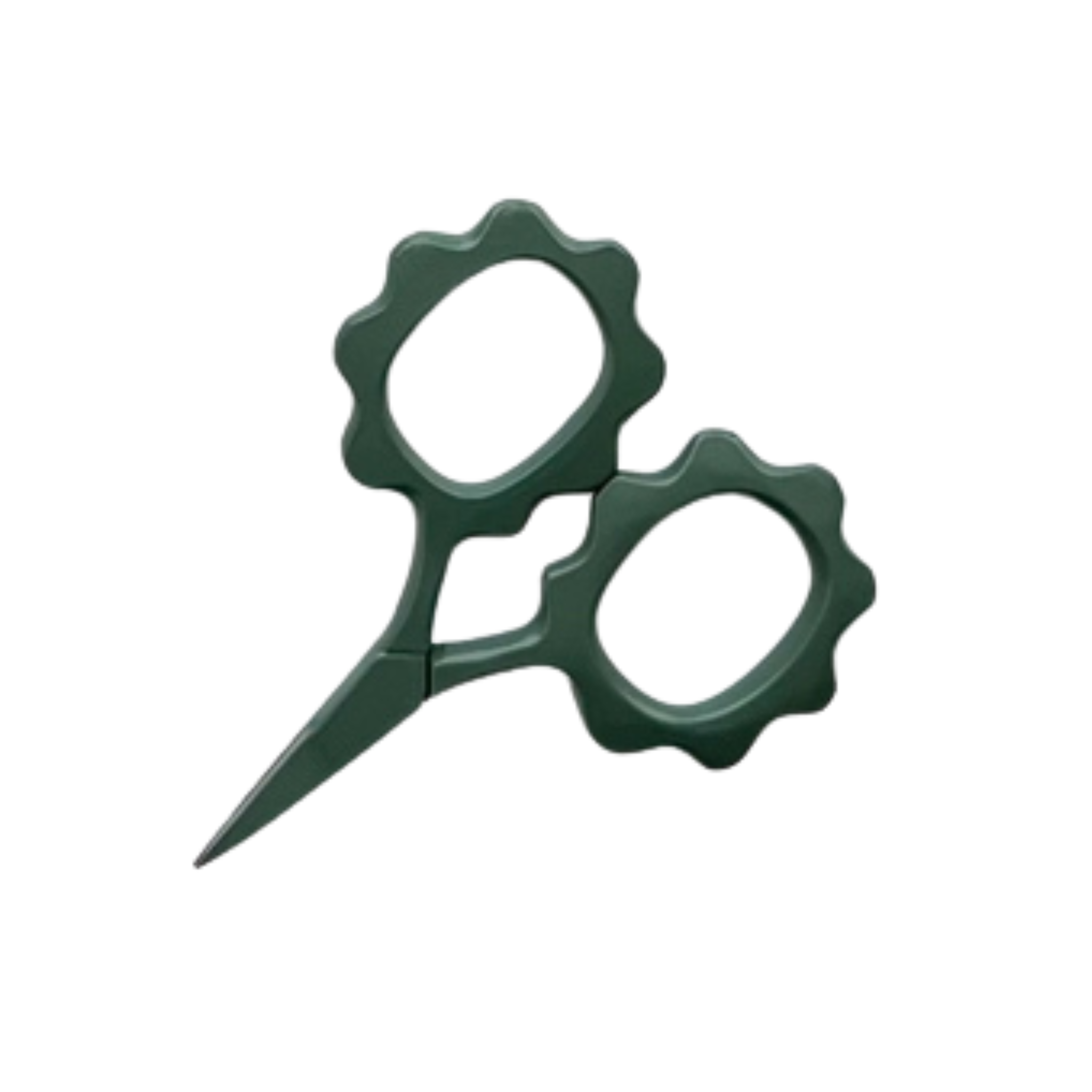 Small Flower Scissors in Dark Sage-The Fancy Stitch