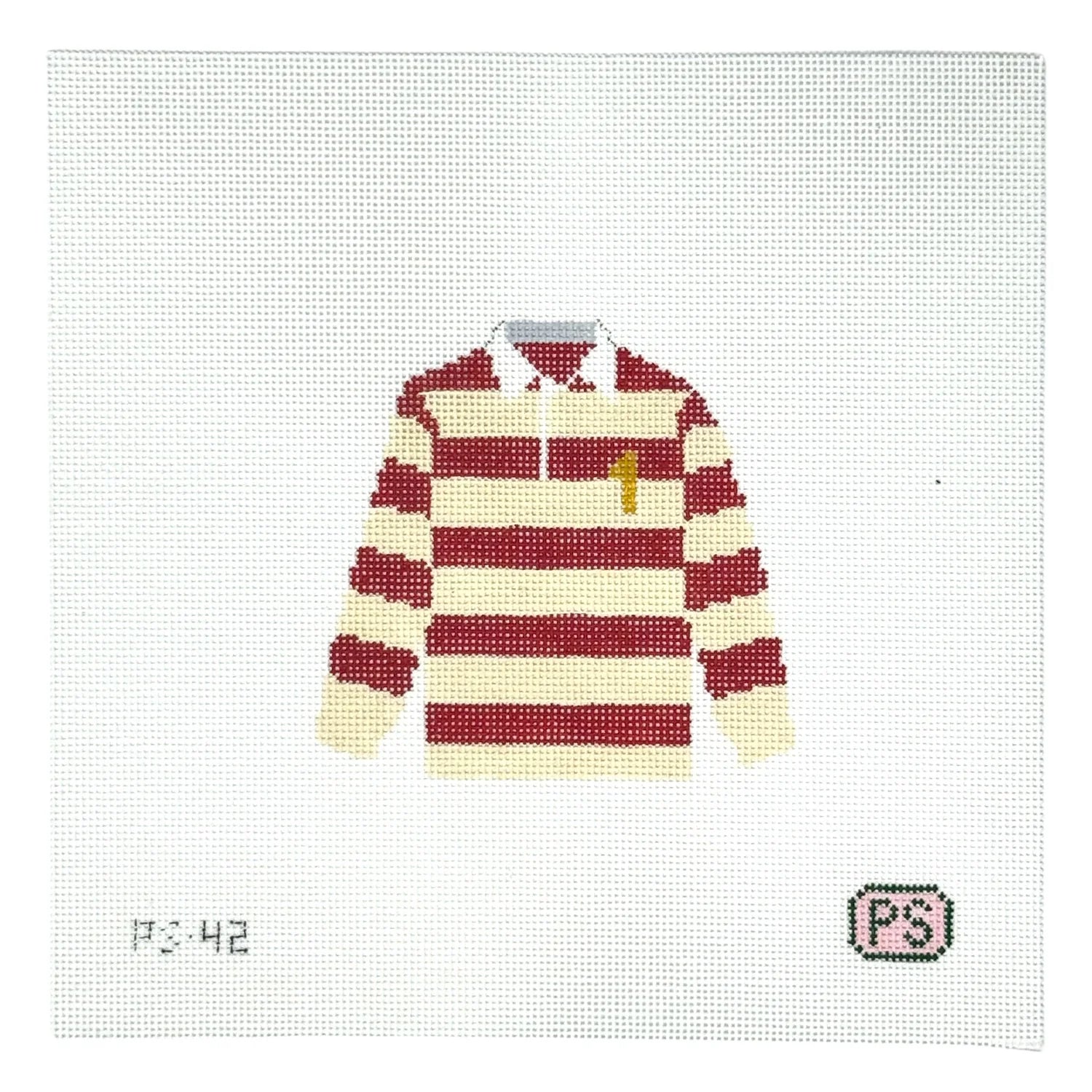 PS-42 Red & Cream Rugby Front View 