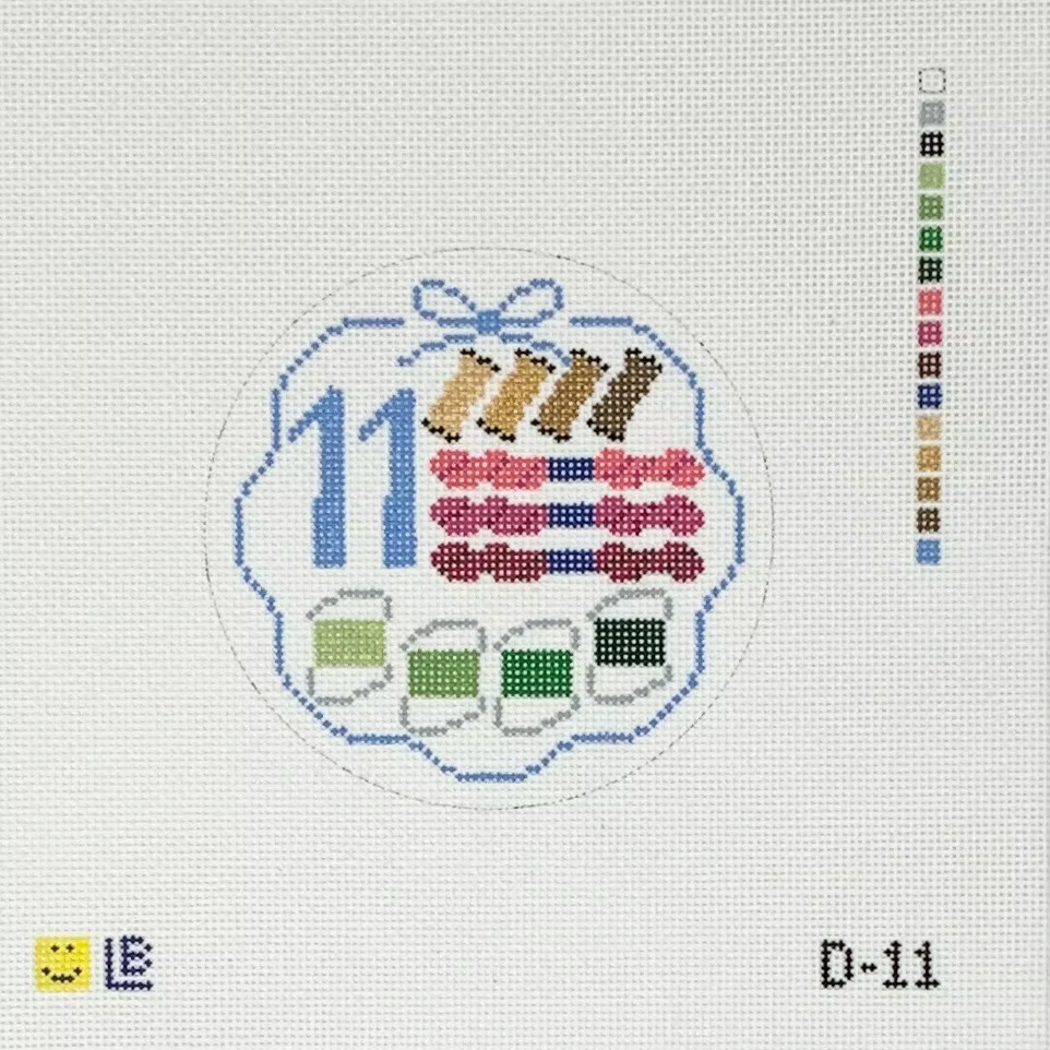 12 Days of Needlepoint - 11 Fibers-The Fancy Stitch