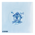 Blue Gingerbread House Ornament-The Fancy Stitch