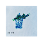 Chinoiserie with Black Watch Bow-The Fancy Stitch