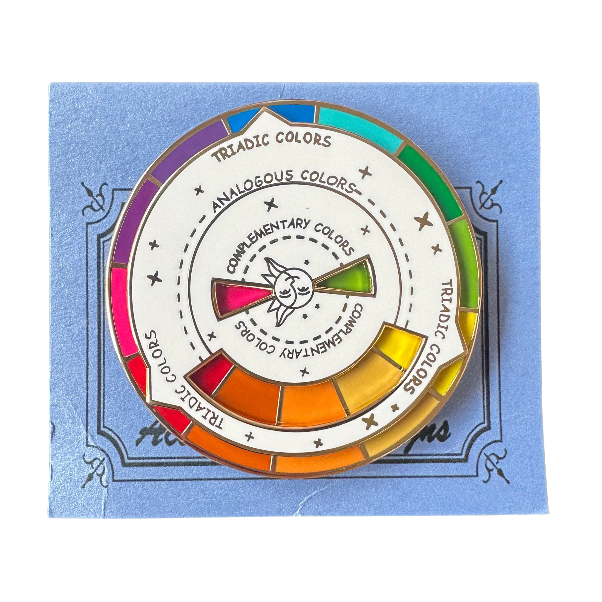 Color Wheel Spinner Needle Minder in White-The Fancy Stitch