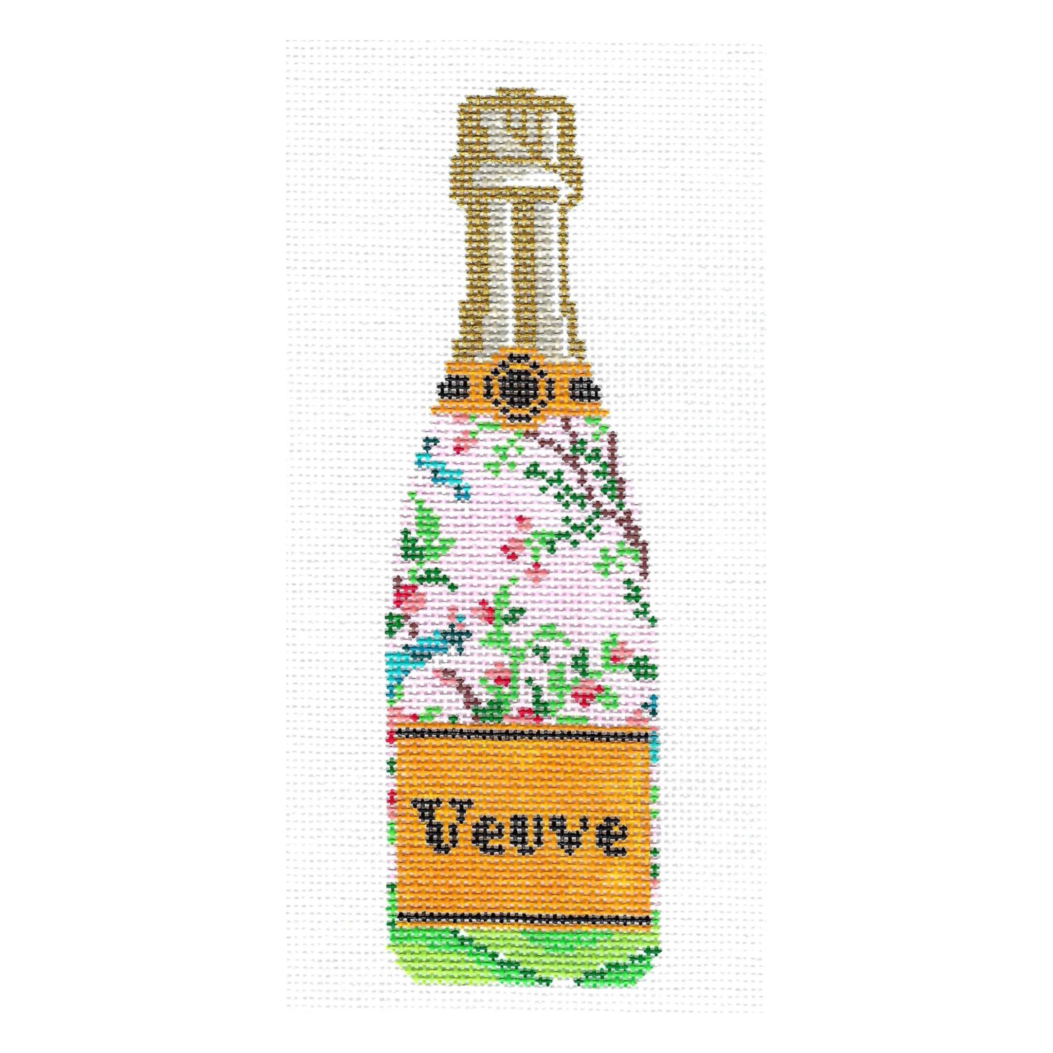 Floral Chinoiserie Veuve Champagne-The Fancy Stitch