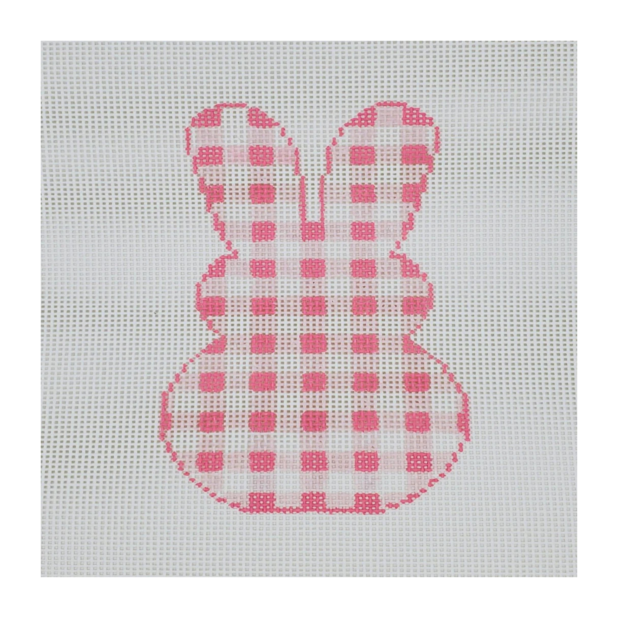 Gingham Peeps Bunny in Pink-The Fancy Stitch