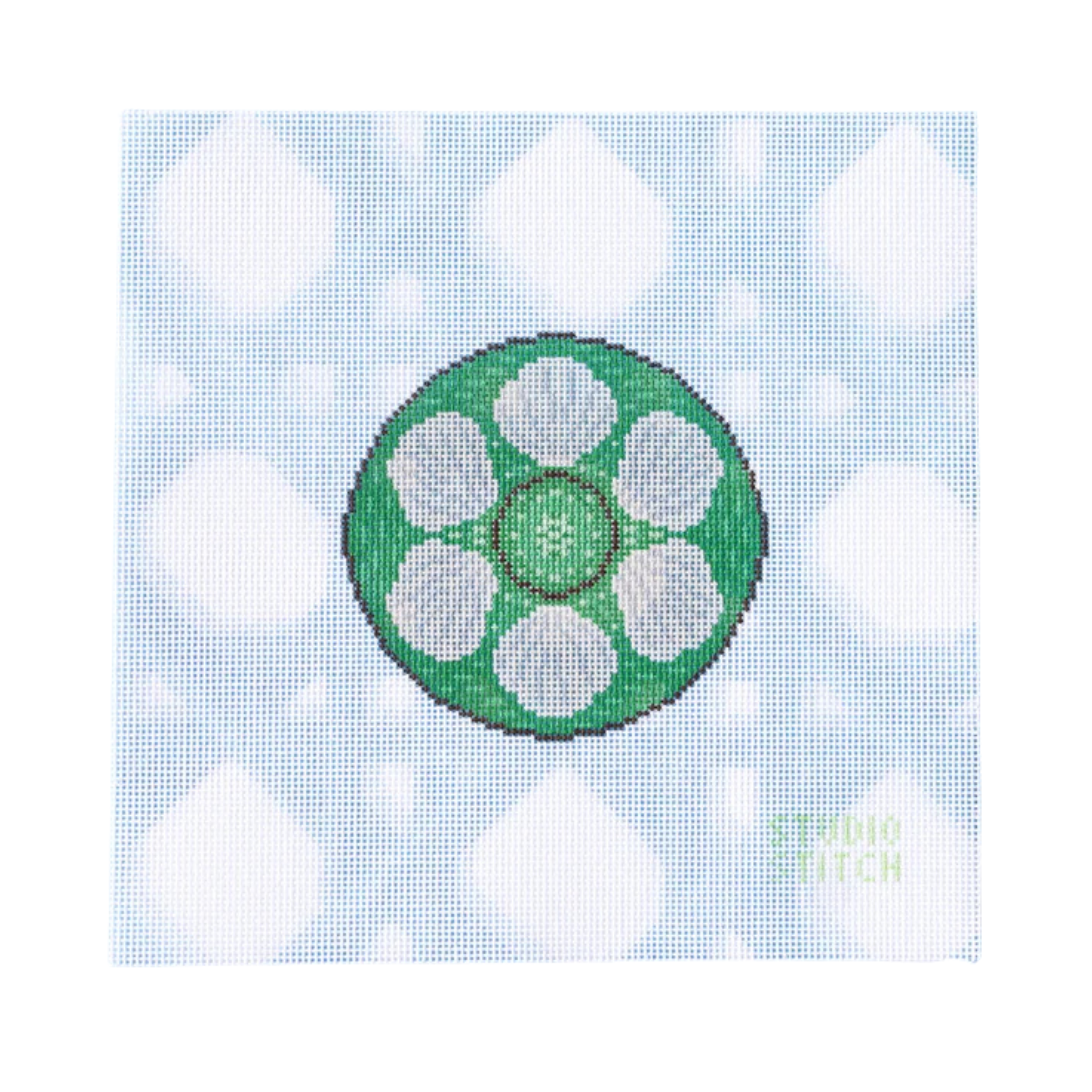 Green Oyster Plate-The Fancy Stitch