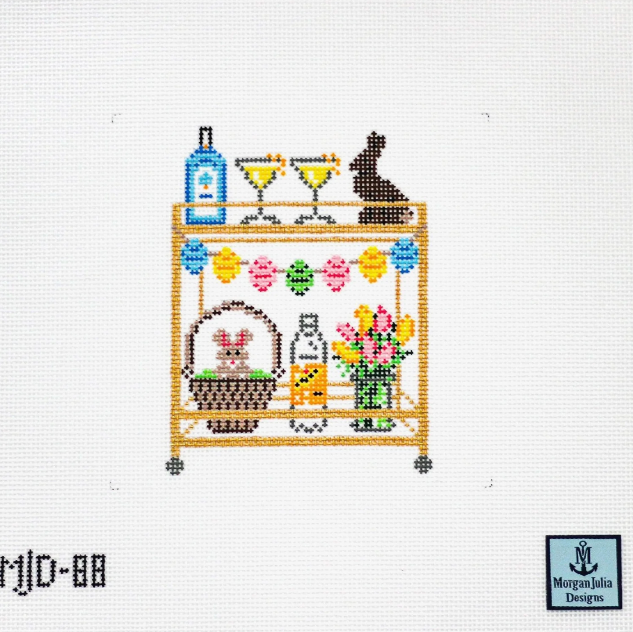 Easter Bar Cart- The Fancy Stitch