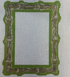Burnt Bamboo Picture Frame-Green- The Fancy Stitch