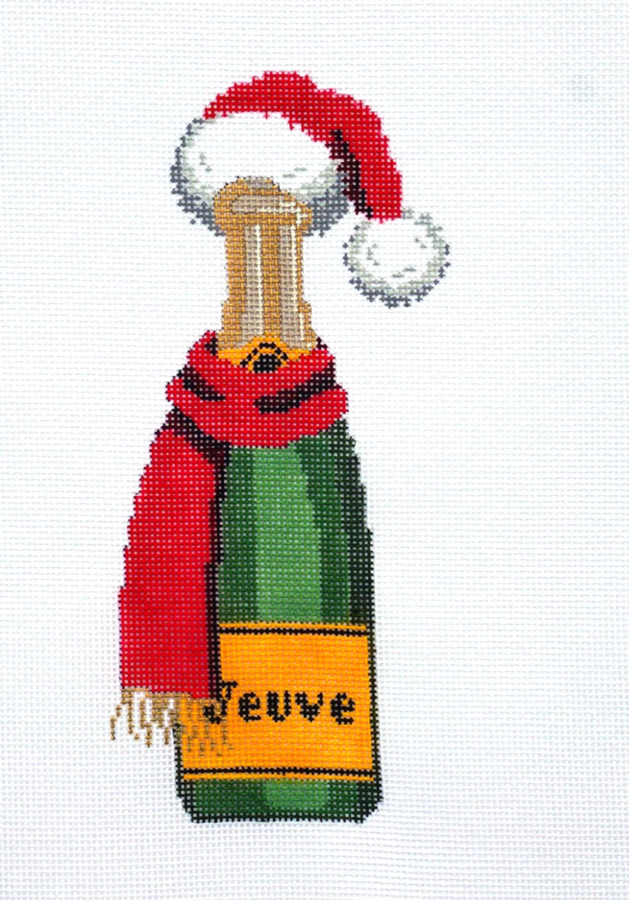 Santa Hat & Scarf Champagne- The Fancy Stitch 