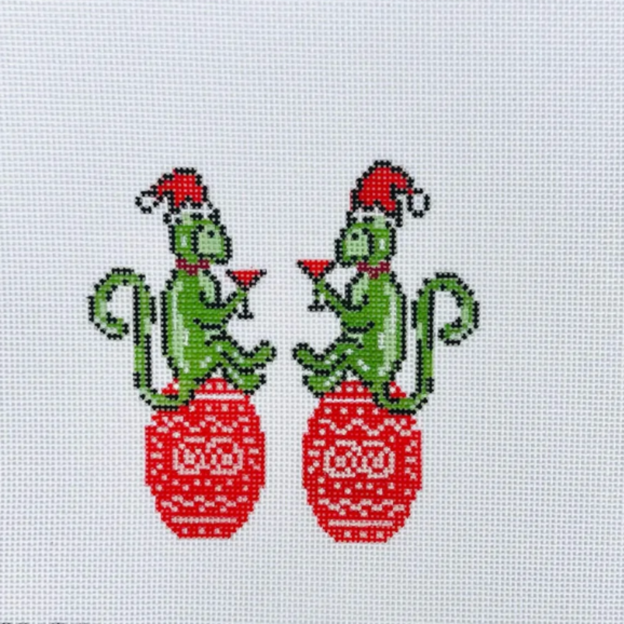 Holly and Jolly Ornaments- The Fancy Stitch