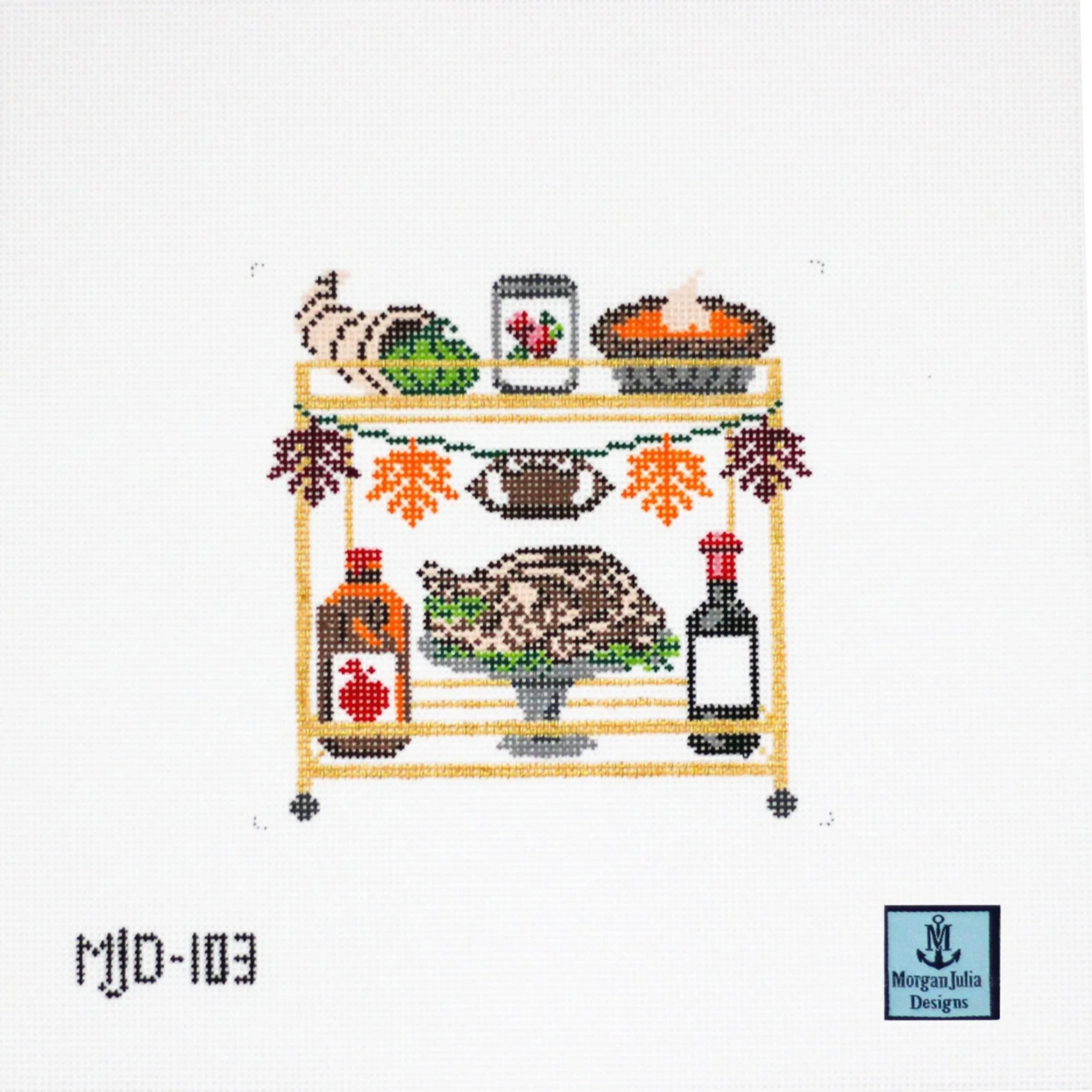 Thanksgiving Bar Cart- Fancy Stitch