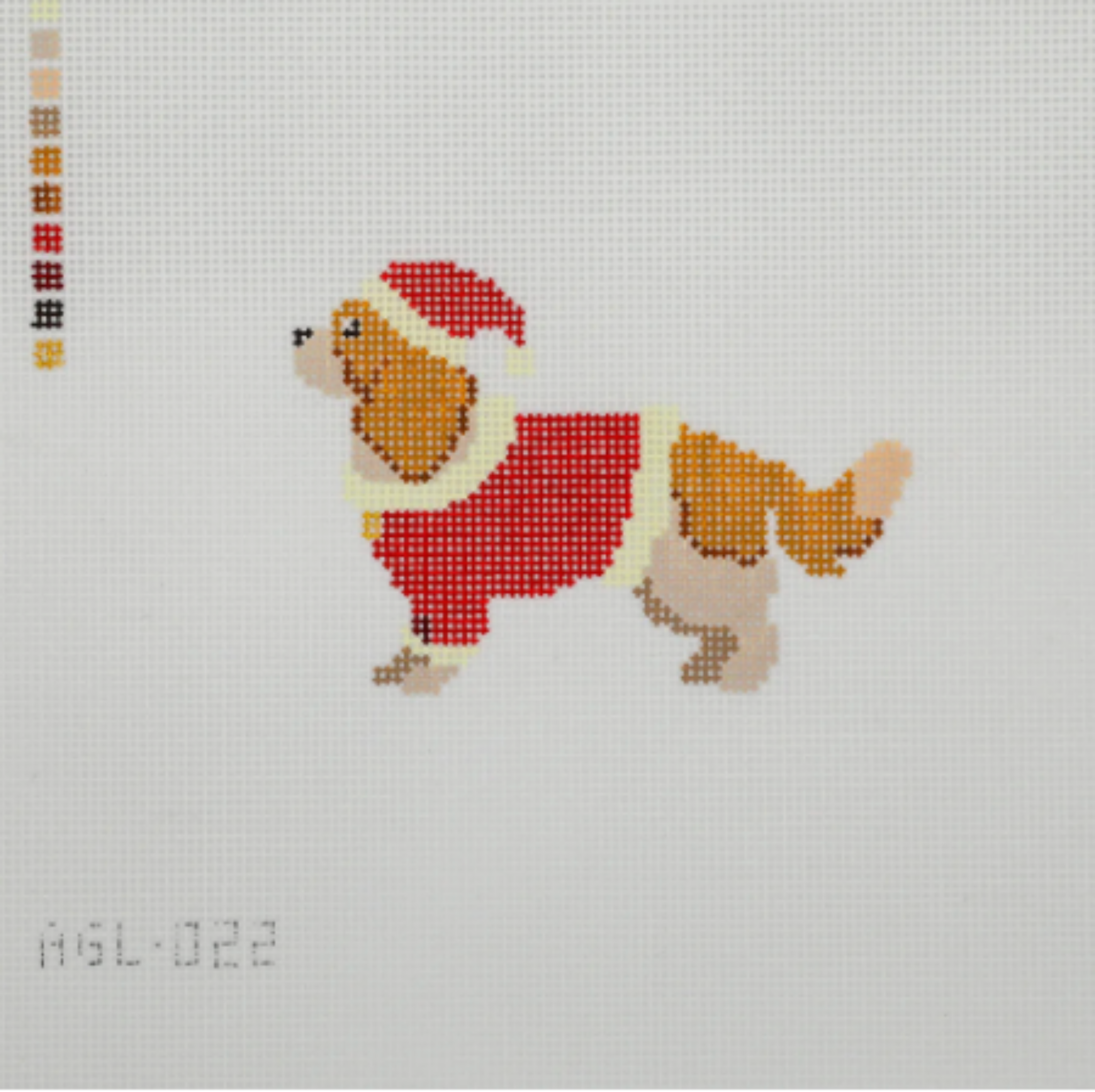 Santa Cavalier King Charles Spaniel-Fancy Stitch