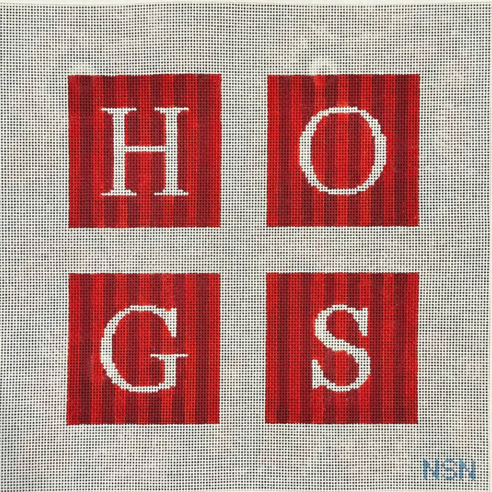 Striped HOGS Coaster Set- Fancy Stitch