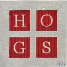 Striped HOGS Coaster Set- Fancy Stitch