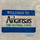 Welcome To Arkansas Sign- Fancy Stitch