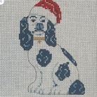 Staffy with Santa Hat