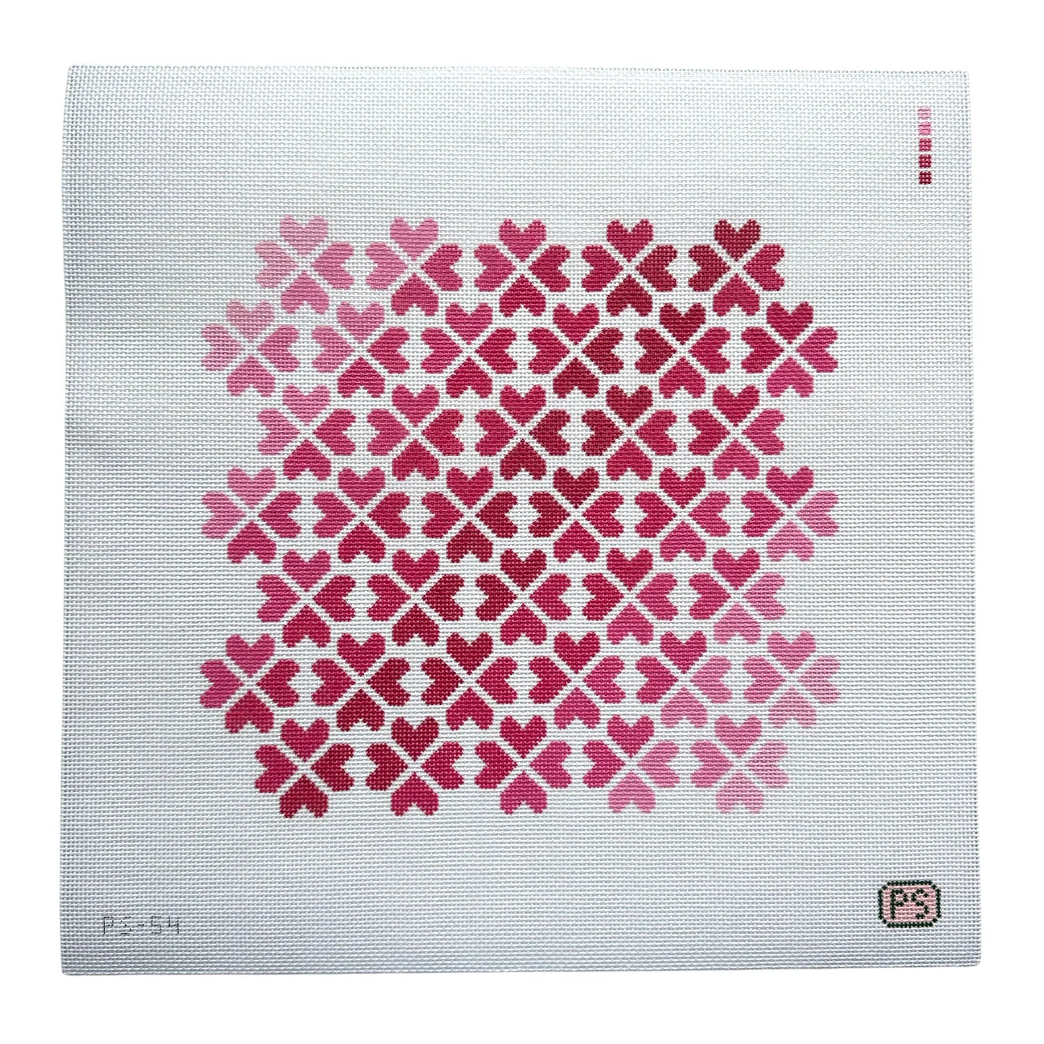 PS-54 Ombre Heart Floral Pink Front View 