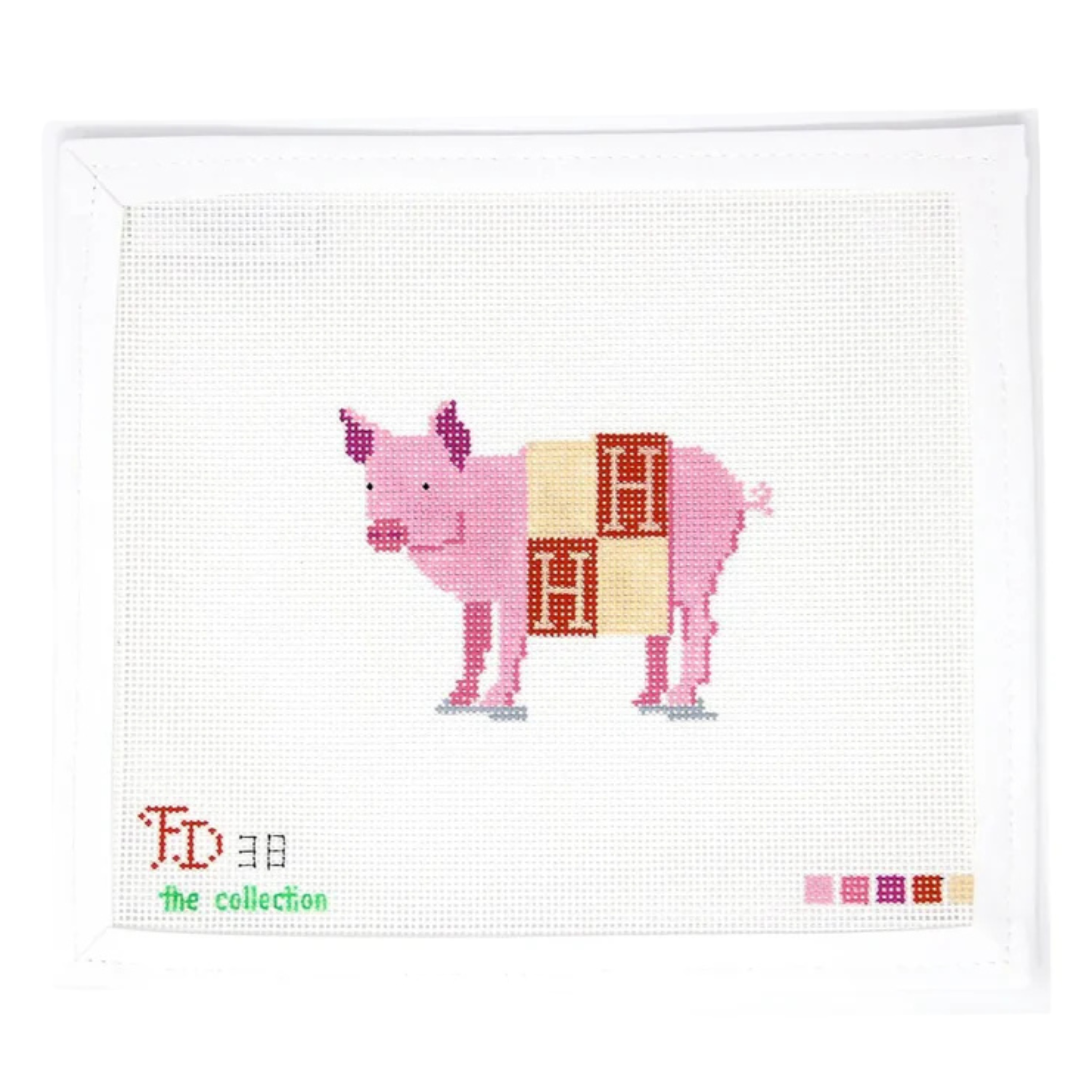 Pig in an Hermes Blanket-The Fancy Stitch