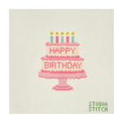 Pink Layered Birthday Cake-The Fancy Stitch