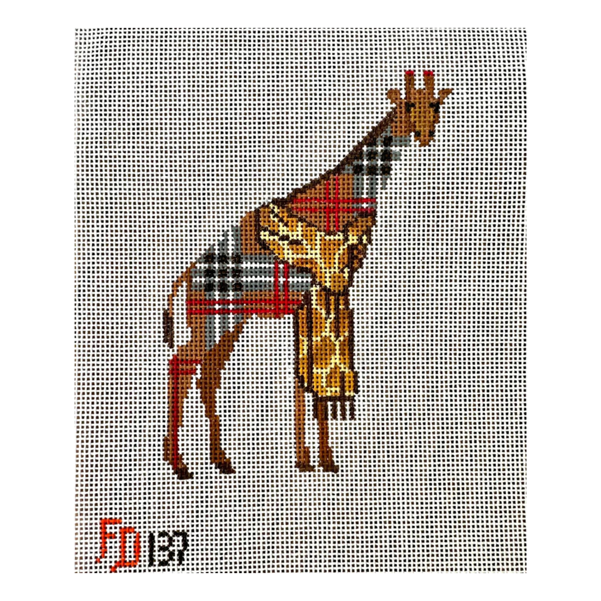 Plaid Giraffe in Spotted-The Fancy Stitch