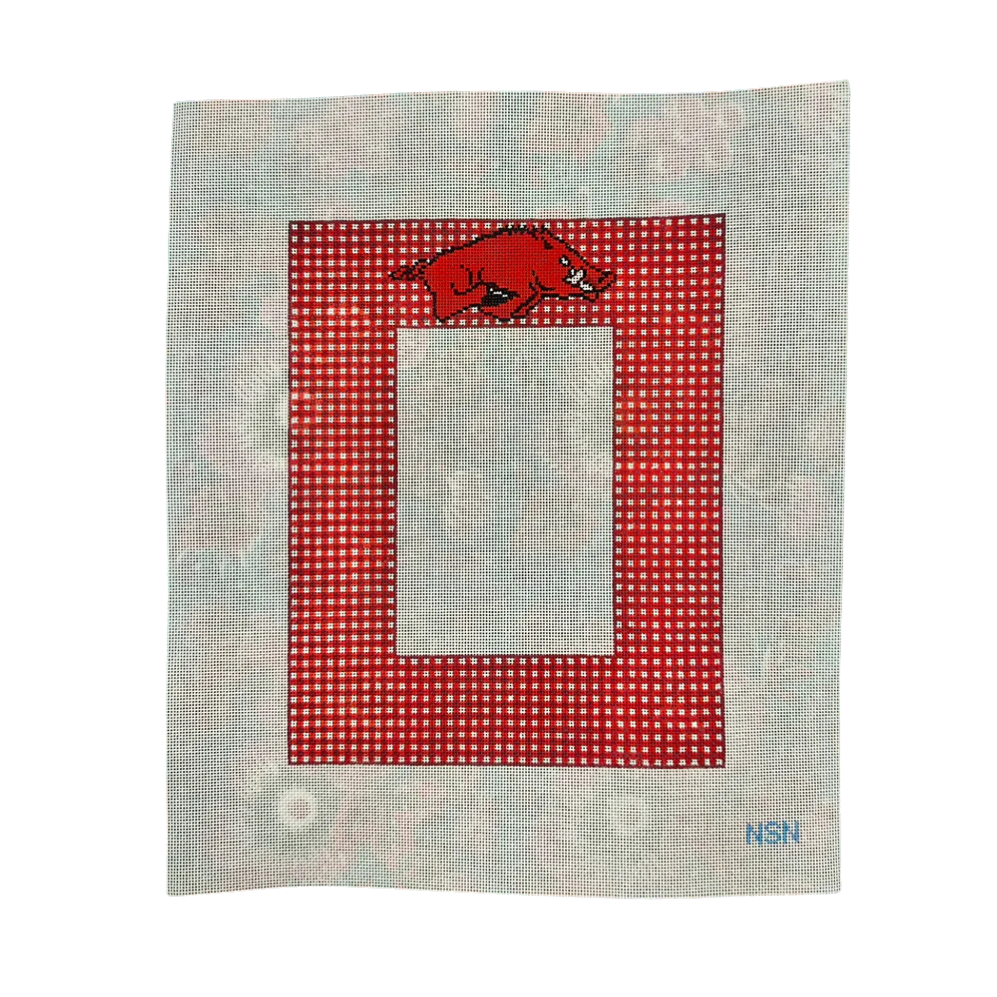 Razorback Gingham Picture Frame-The Fancy Stitch