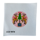 Rudolph with Topiary Pink Round-The Fancy Stitch