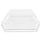 Scallop Acrylic Tray 8" Square-Fancy Stitch