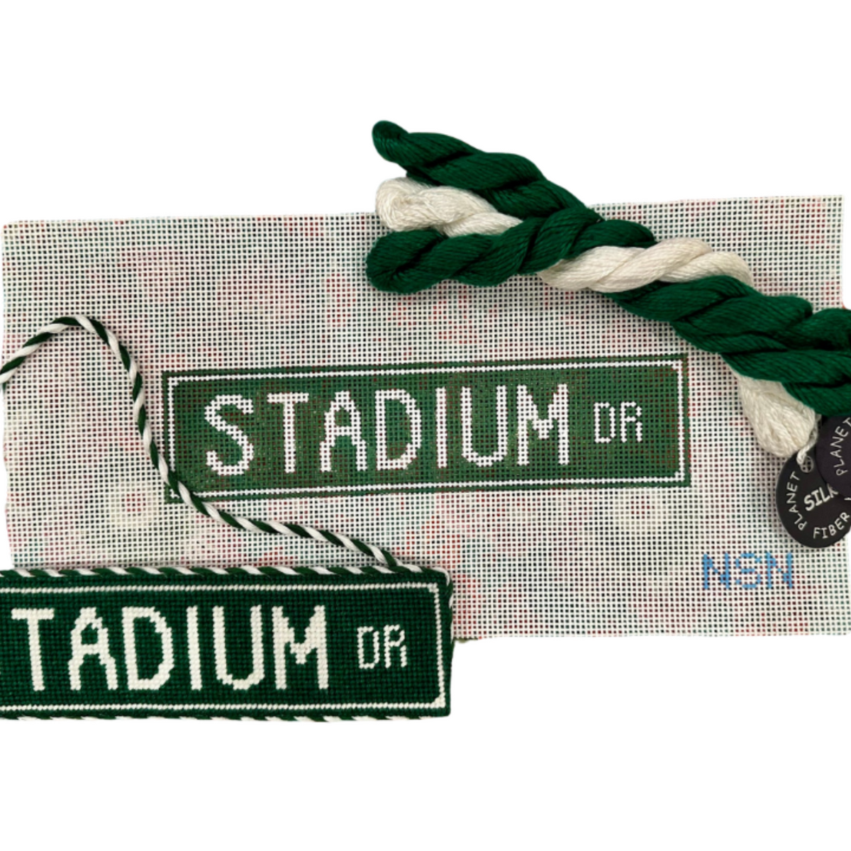 Stadium Drive needlepoint canvas