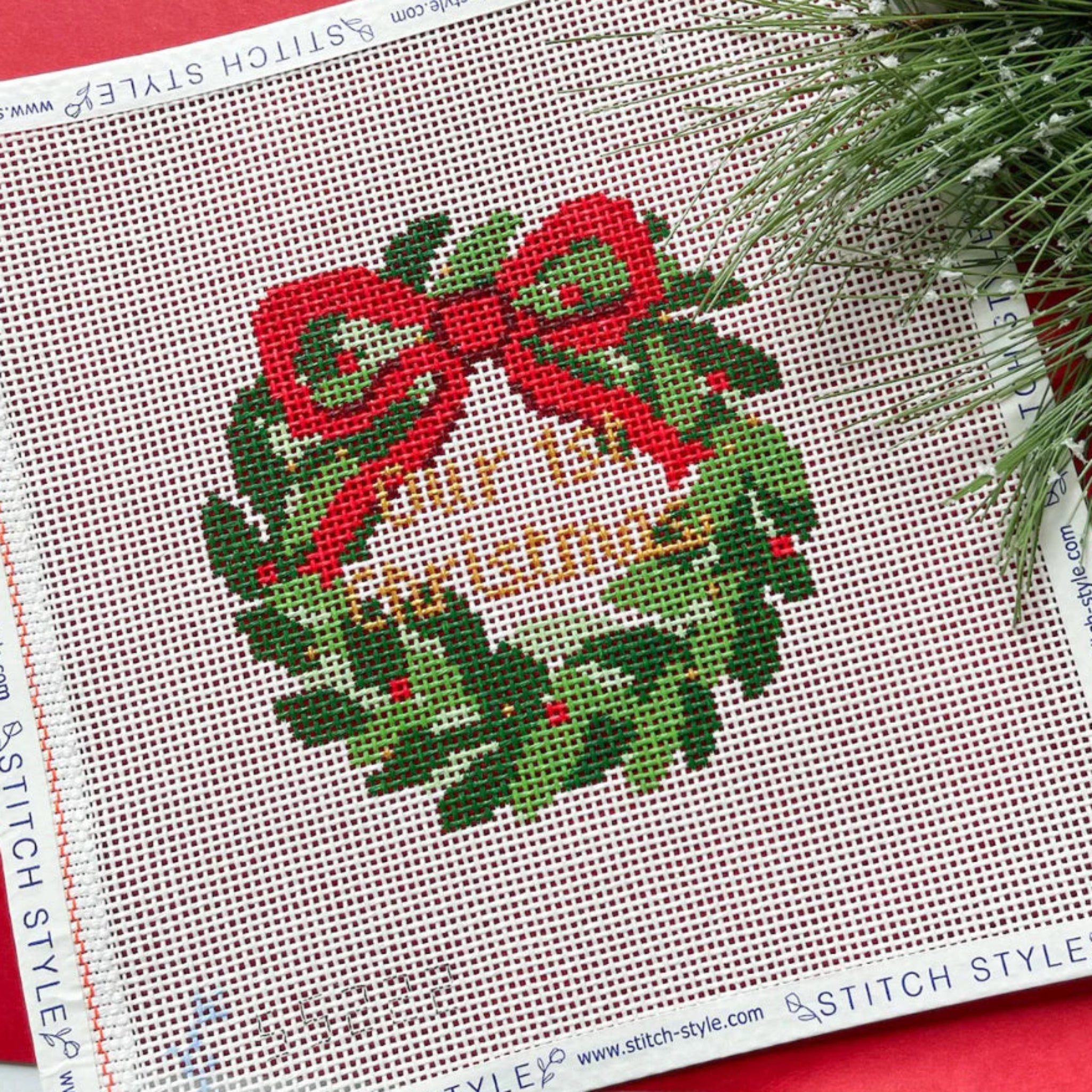 Our First Christmas Wreath- Fancy Stitch